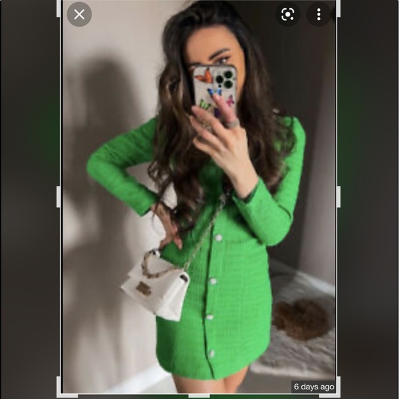 Zara Textured Weave Dress. New W/Tags. - Picture 2 of 12